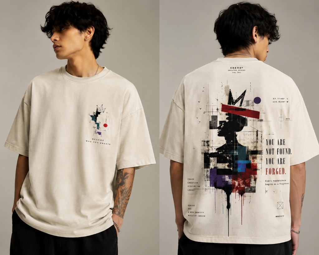 Forged Identity Tee - Oversized Graphic T-Shirt by AJ