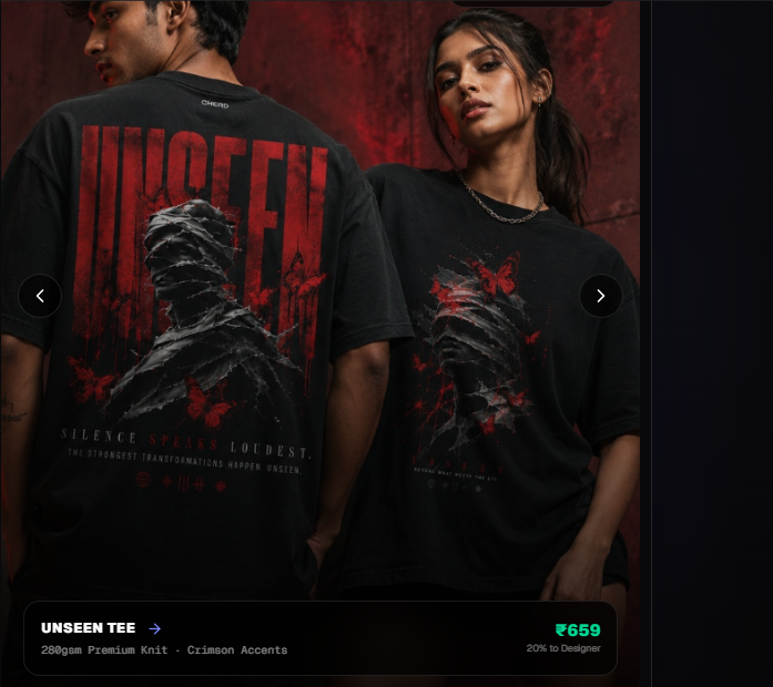 Unseen Tee - Oversized Graphic T-Shirt by AJ